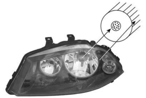 Koplamp links-