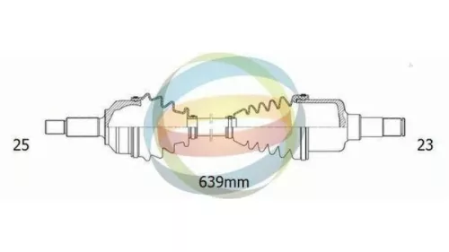 Aandrijfas links-voor Ford 1602947