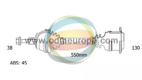 Aandrijfas links-voor Audi 4b0407271f