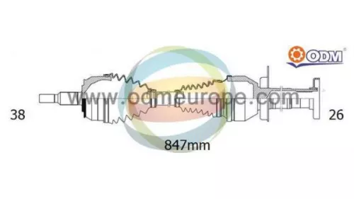 Aandrijfas rechts-voor Volkswagen 7e0407761k