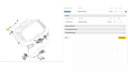 Gasdemper links-achter-