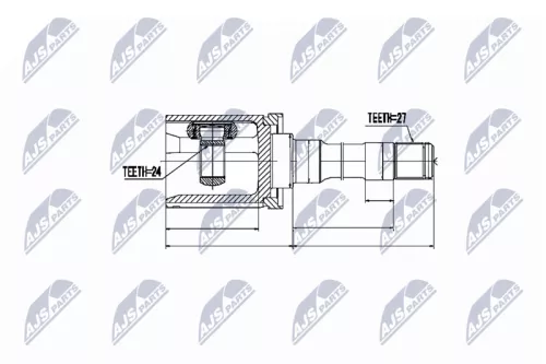 Homokineet reparatie set, aandrijfas