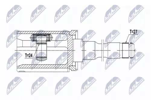 Homokineet reparatie set, aandrijfas