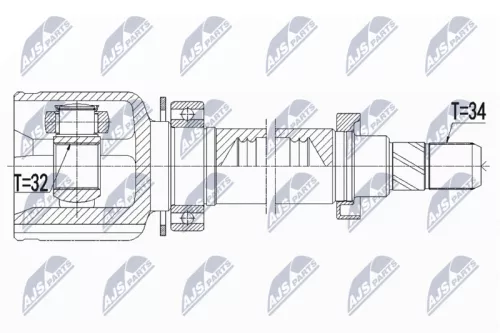 Homokineet reparatie set, aandrijfas