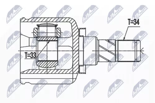 Homokineet reparatie set, aandrijfas