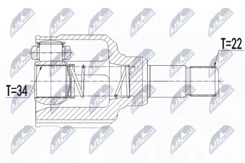 Homokineet reparatie set, aandrijfas