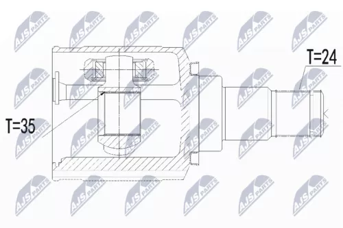 Homokineet reparatie set, aandrijfas