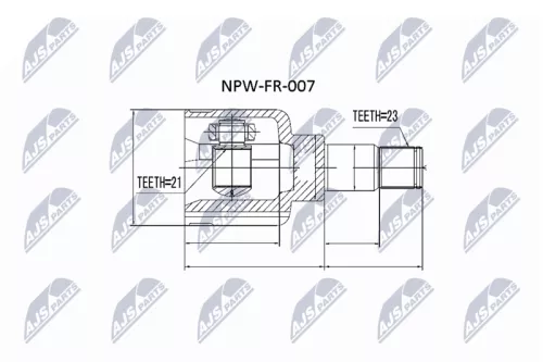 Homokineet reparatie set, aandrijfas
