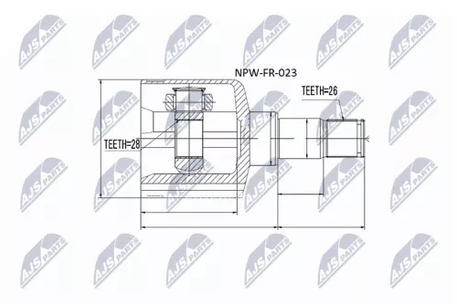 Homokineet reparatie set, aandrijfas