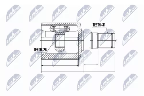 Homokineet reparatie set, aandrijfas