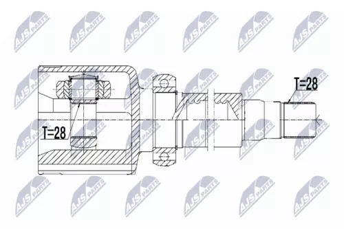 Homokineet reparatie set, aandrijfas
