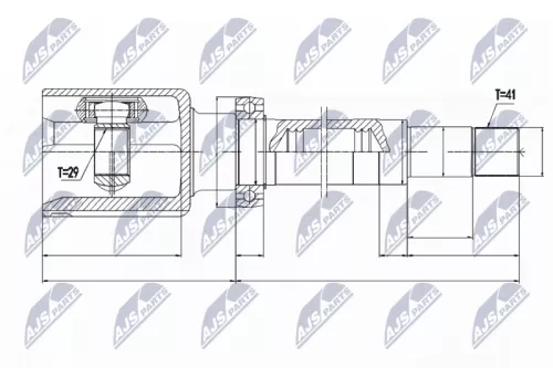 Homokineet reparatie set, aandrijfas