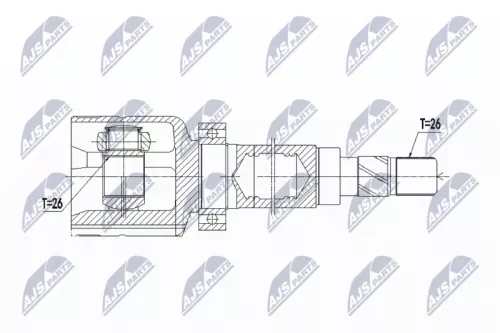 Homokineet reparatie set, aandrijfas