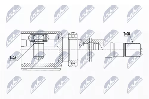 Homokineet reparatie set, aandrijfas