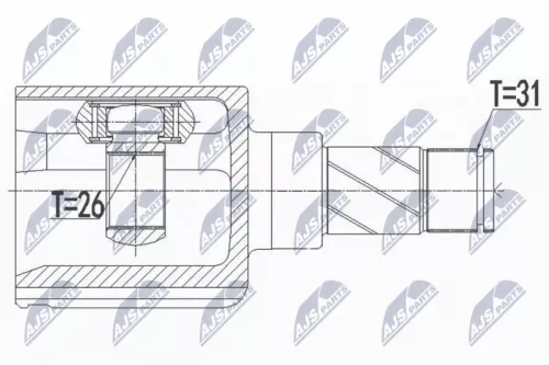 Homokineet reparatie set, aandrijfas