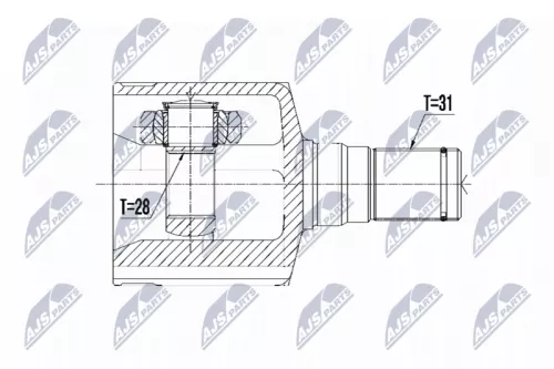 Homokineet reparatie set, aandrijfas