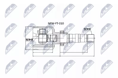 Homokineet reparatie set, aandrijfas