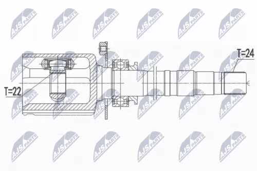 Homokineet reparatie set, aandrijfas
