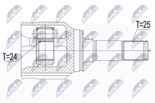 Homokineet reparatie set, aandrijfas