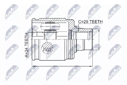 Homokineet reparatie set, aandrijfas