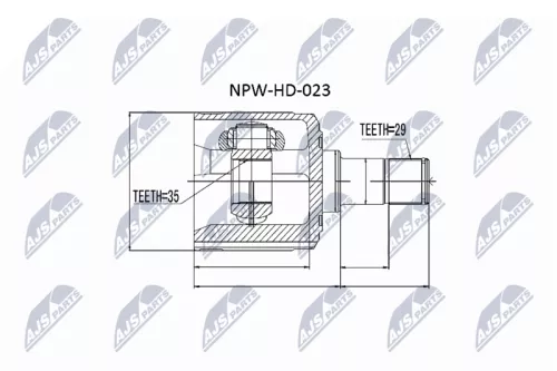 Homokineet reparatie set, aandrijfas