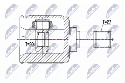 Homokineet reparatie set, aandrijfas