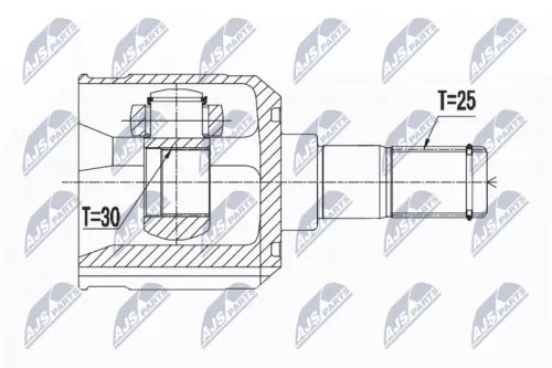 Homokineet reparatie set, aandrijfas