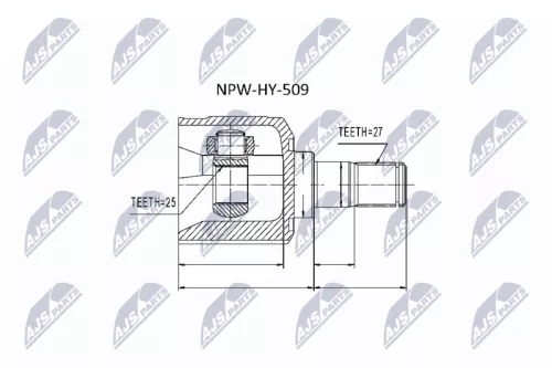 Homokineet reparatie set, aandrijfas