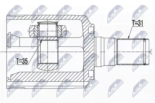 Homokineet reparatie set, aandrijfas