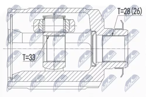 Homokineet reparatie set, aandrijfas