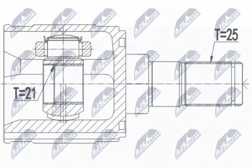 Homokineet reparatie set, aandrijfas
