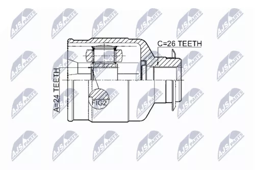 Homokineet reparatie set, aandrijfas