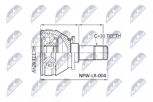 Homokineet reparatie set, aandrijfas