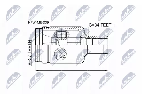 Homokineet reparatie set, aandrijfas
