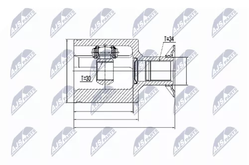 Homokineet reparatie set, aandrijfas