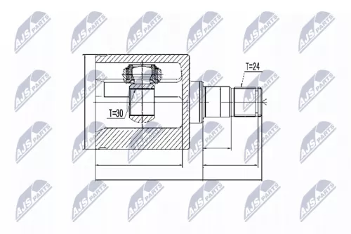 Homokineet reparatie set, aandrijfas