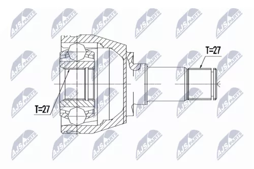 Homokineet reparatie set, aandrijfas