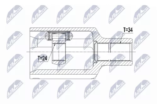 Homokineet reparatie set, aandrijfas