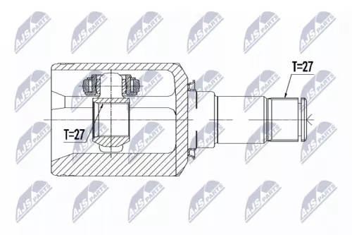 Homokineet reparatie set, aandrijfas