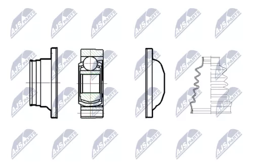 Homokineet reparatie set, aandrijfas