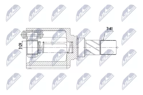 Homokineet reparatie set, aandrijfas