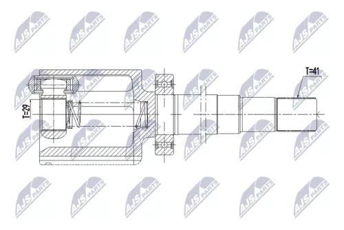 Homokineet reparatie set, aandrijfas