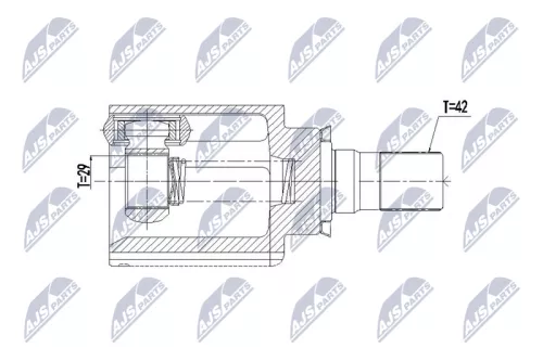 Homokineet reparatie set, aandrijfas