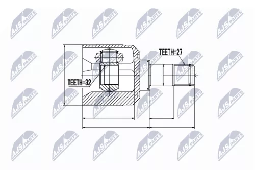 Homokineet reparatie set, aandrijfas