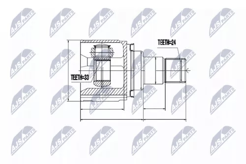 Homokineet reparatie set, aandrijfas