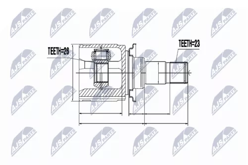 Homokineet reparatie set, aandrijfas