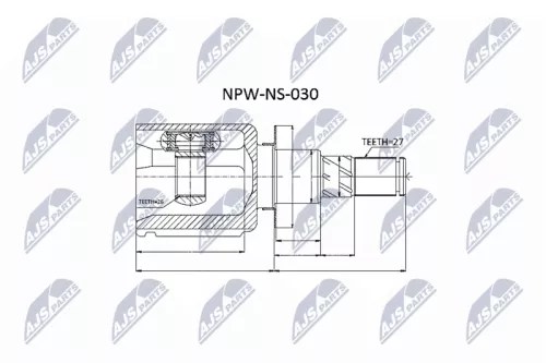 Homokineet reparatie set, aandrijfas