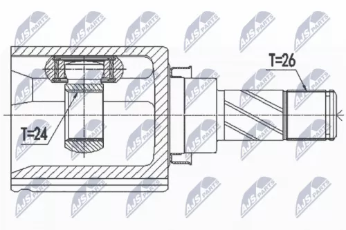 Homokineet reparatie set, aandrijfas