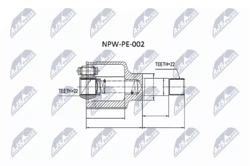 Homokineet reparatie set, aandrijfas