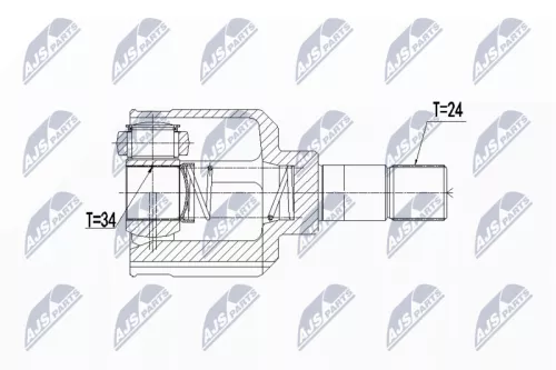 Homokineet reparatie set, aandrijfas